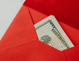 Cash in red envelope