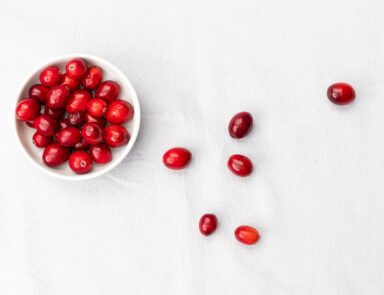 Cranberries in bowl