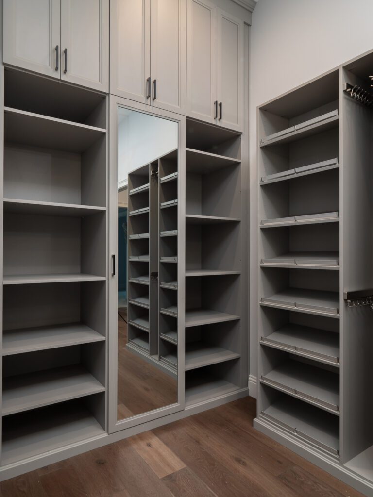 Image of empty closet shelves