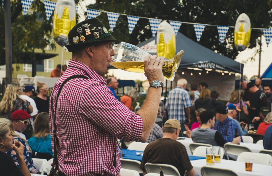 Man at an Oktoberfest event