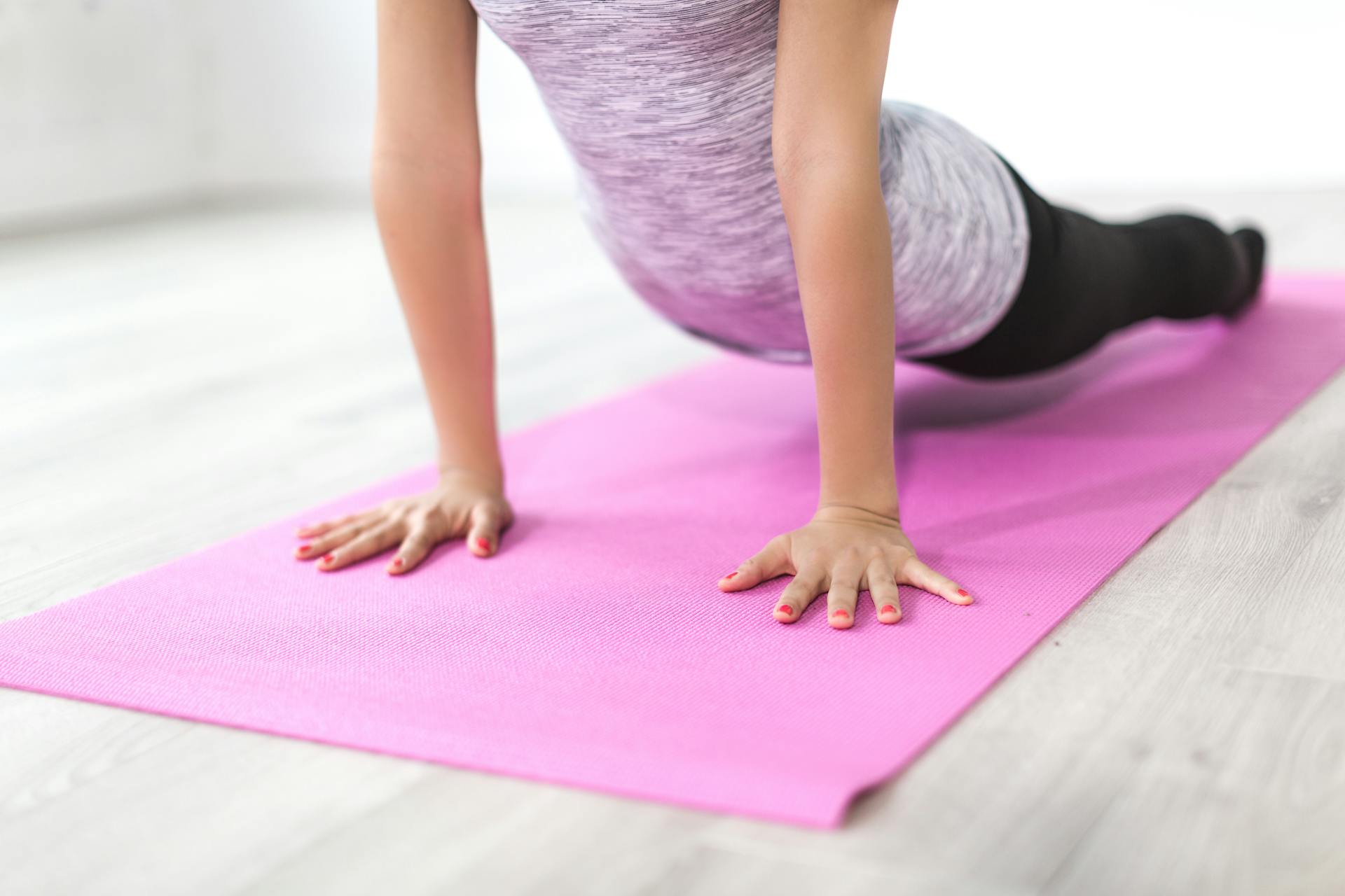 Woman doing yogalates pose