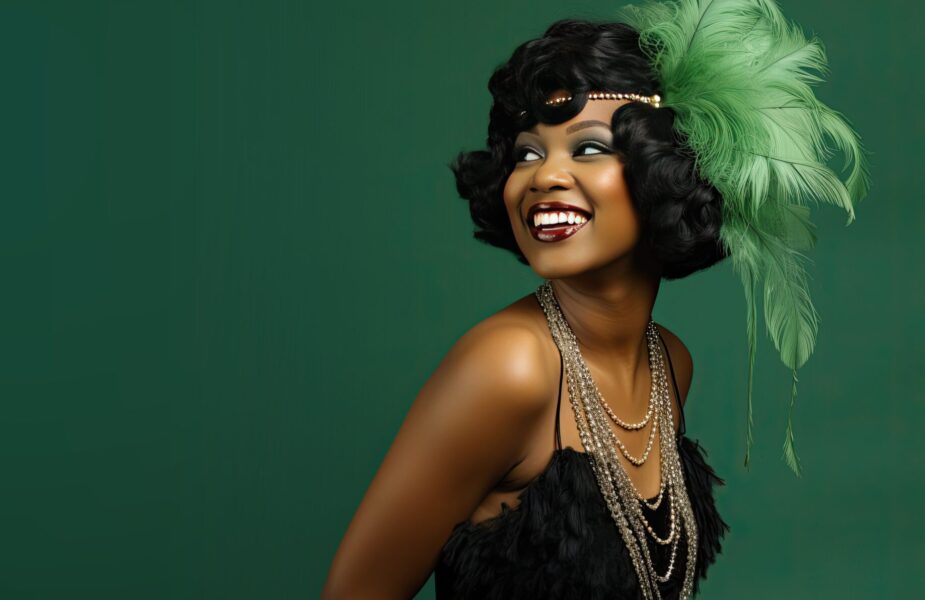 Woman wearing 1920s outfit