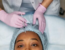 Woman getting botox