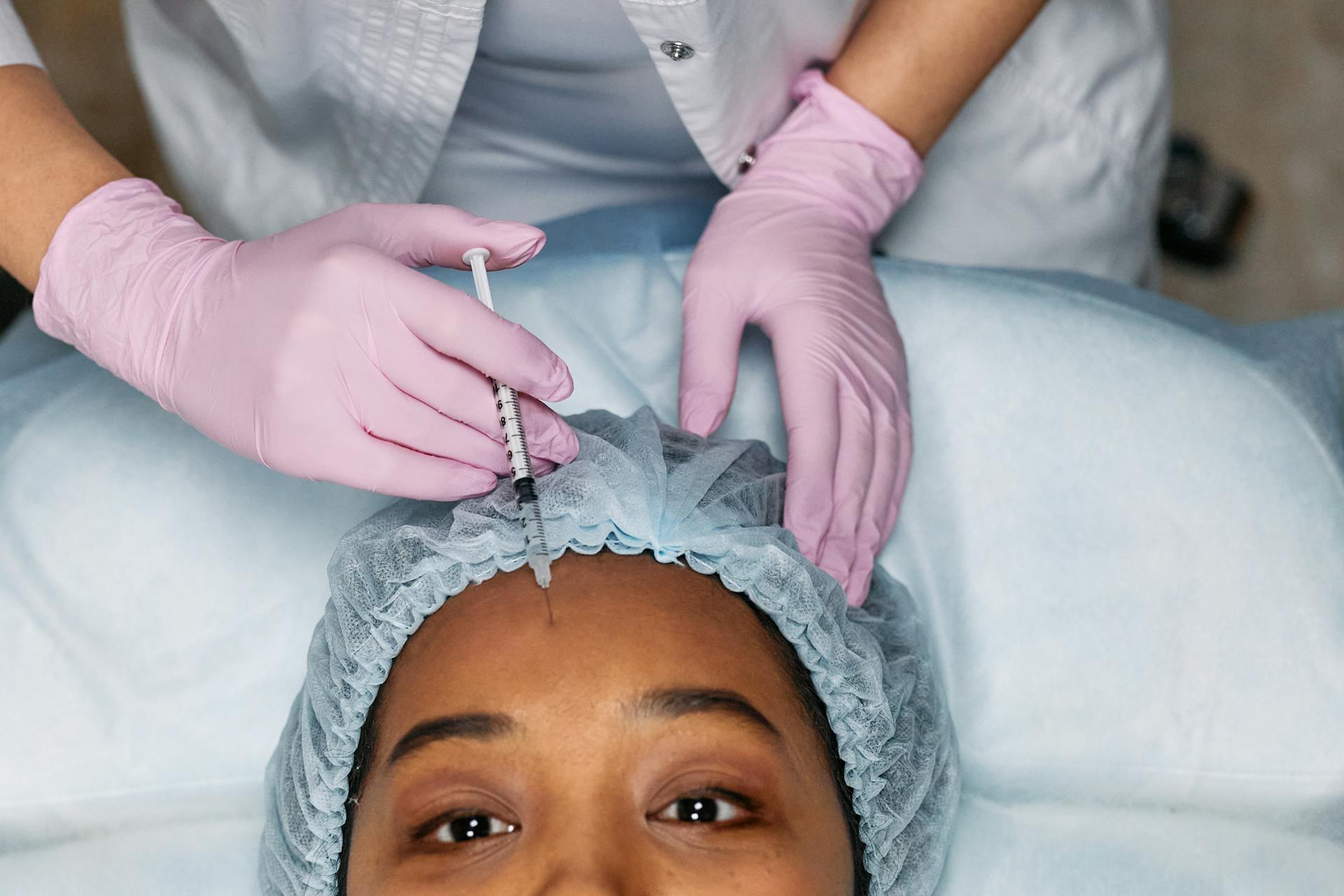 Woman getting botox